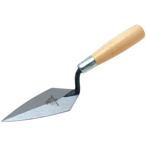 Marshalltown 45-6  6" x 2-3/4" Pointing Trowel with Wood Handle (11128) Image 0