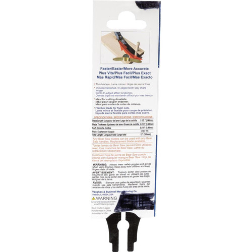 Vaughan 569-82  Replacement Blade for Bear Saw 5-1/2" x 12-TPI Pull Saw BS150D (150RBD) Image 4