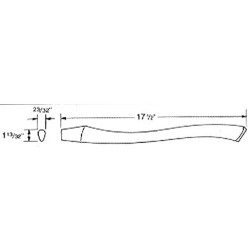 Vaughan 651-81  18-1/2" Replacement Curved Hatchet Style Handle for 23-oz California Framer Hammer - Tough Fibre Grade (65181) Image 1