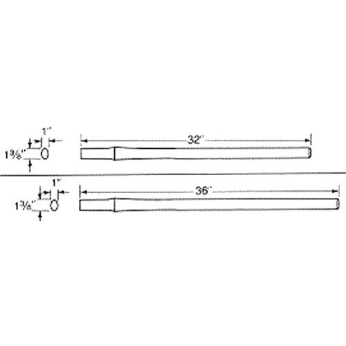 Vaughan 673-22  32" Sledge Hammer / Maul Replacement Handle Oval Eye for upto 16-lb - Supreme Grade (67322) Image 1