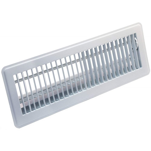 Accord ABFRWH414  White Finished Metal Floor Register with Louvered Design for 4" x 14" Duct Opening Image 3 Accord ABFRWH414  White Finished Metal Floor Register with Louvered Design for 4" x 14" Duct Opening Image 3