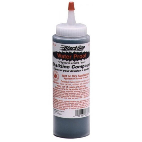 Blackline Manufacturing BL816  Black Water Proof Chalk Line Compound - 8 oz Refill Bottle Image 0