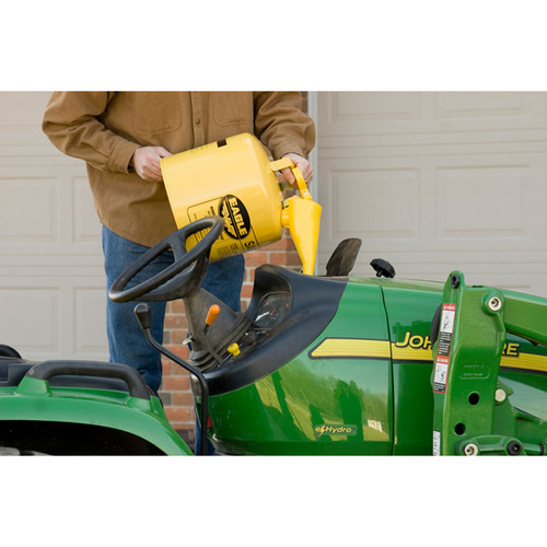 Eagle UI50FSY  5 Gallon Type I Metal Safety Diesel Can - Yellow with F15 Funnel Image 2