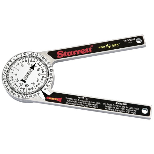 Starrett 505A-7  ProSite 7" Aluminum Miter Saw Protractor (11677) Image 0 Starrett 505A-7  ProSite 7" Aluminum Miter Saw Protractor (11677) Image 0
