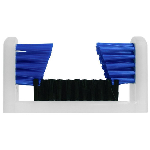 Magnolia Brush SB-1000  Floor Mounted Boot and Shoe Cleaning Brush with Black/Blue Bristles Image 0