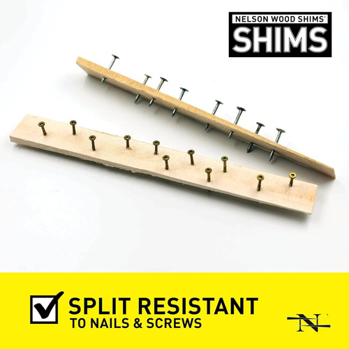 Nelson Wood Shims Contractor Grade 12 Inch Beddar Wood Shims - 42 Shims per Package Image 2
