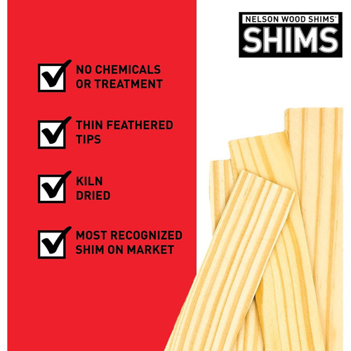 Nelson Wood Shims DIY 8 Inch Wood Shims Bundle - 12 Shims per Package Image 4