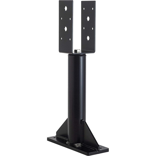 SkyLift SKDR-3.5  12" Designer SkyLift Roof Riser for Vertical Wood Post with 3-1/2" Saddle - Black Image 0