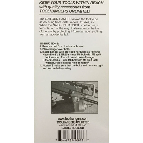 ToolHangers 40903  Nailgun Hanger  Green Packaging Image 2