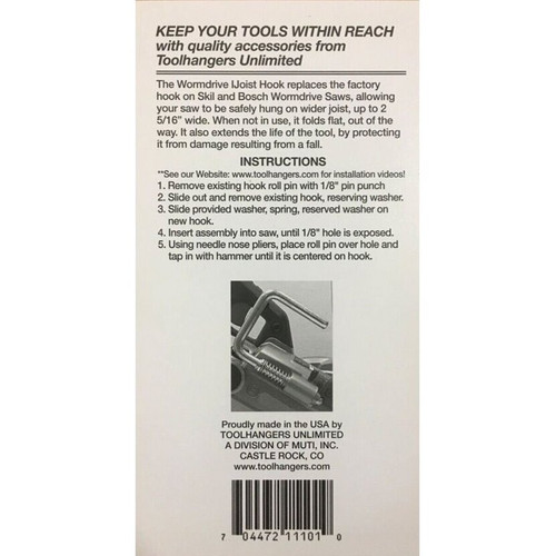 ToolHangers SB101  Wormdrive I-Joist Hook  Violet Packaging Image 2