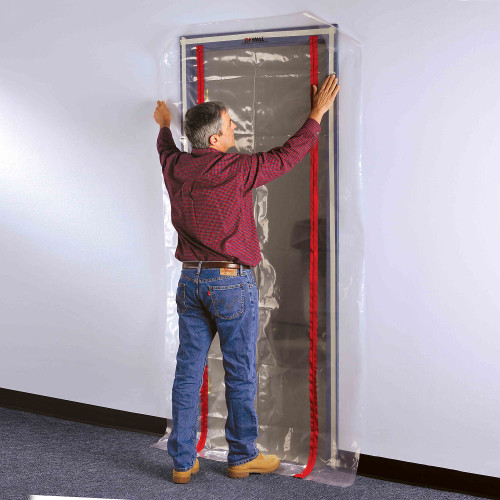 ZipWall ZDS  3' x 7' Zip Door Standard Doorway Dust Containment Kit Image 1