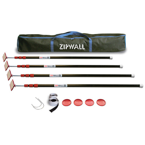 ZipWall ZP4  10' Spring-Loaded Poles for Dust Barriers - 4-per Package Image 0
