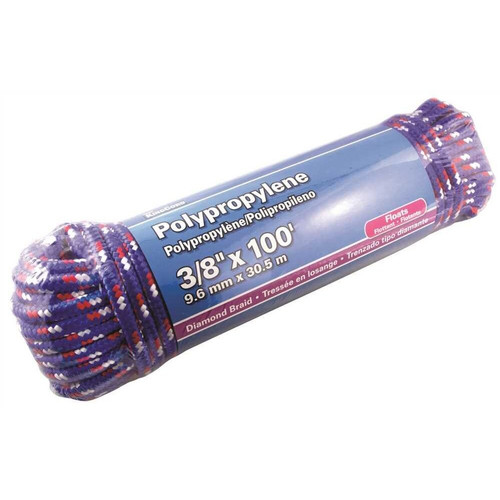 KingCord 300021BGV1  3/8" x 100' Diamond Braid Polypropylene Rope Image 1