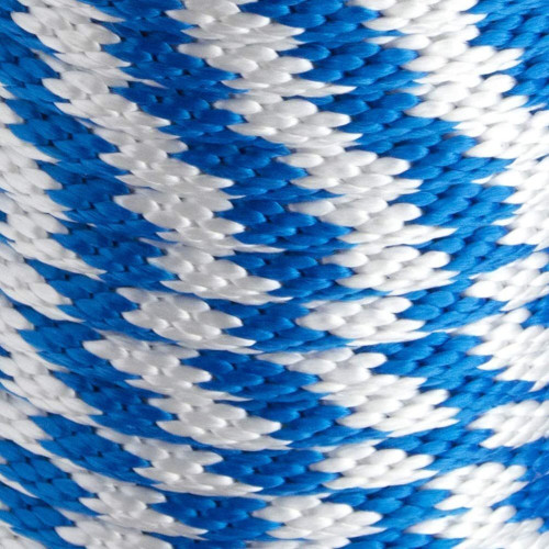 KingCord 300511TV  5/8" x 200' Polypropylene Solid Braid Derby Rope - Blue/White Image 1