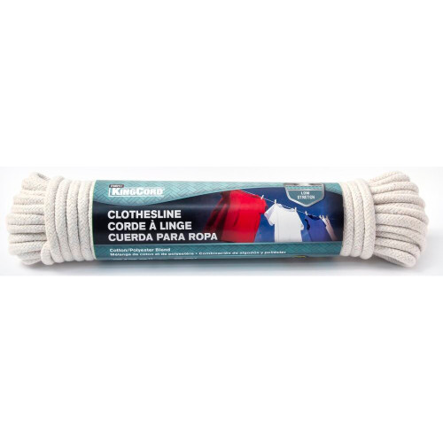 KingCord 341881BG  7/32" x 50' Cotton/Poly Diamond Braid Clothesline   Image 0