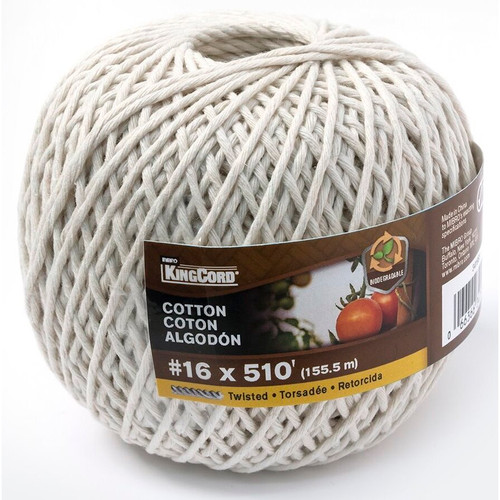 KingCord 341981BG  #16 x 510' 1Ply Twisted Cotton Twine Natural Color  Image 0