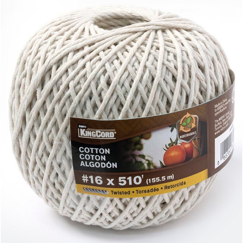 KingCord 341981BG  #16 x 510' 1Ply Twisted Cotton Twine Natural Color  Image 0