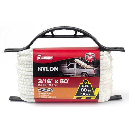 KingCord 342171BG  3/16" x 50' Nylon Smooth Braid Rope Image 0 KingCord 342171BG  3/16" x 50' Nylon Smooth Braid Rope Image 0
