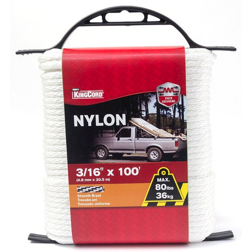 KingCord 342181BG  3/16" x 100' Nylon Smooth Braid Rope Image 0