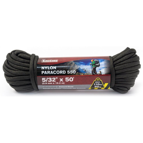 KingCord 342651BG  5/32" x 50' Nylon Olive Green Paracord  Image 0