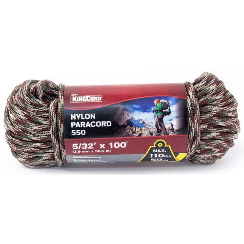KingCord 342701BG  5/32" x 100' Nylon 550 Camo Paracord  Image 0