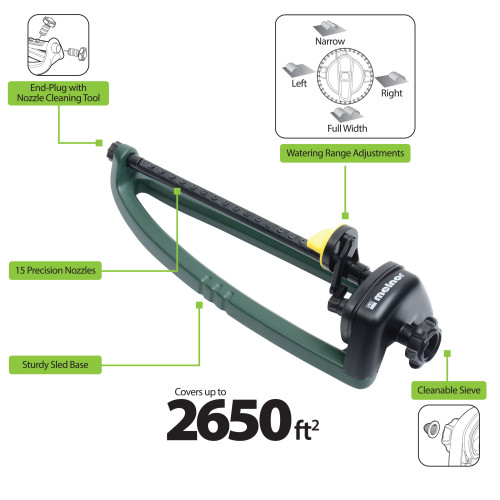 Melnor 20260  2,650 Sq. Ft. Oscillating Sprinkler Image 3 Melnor 20260  2,650 Sq. Ft. Oscillating Sprinkler Image 3