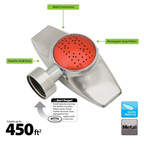 Melnor 21701R  Metal Rectangular Spot Sprinkler Image 1