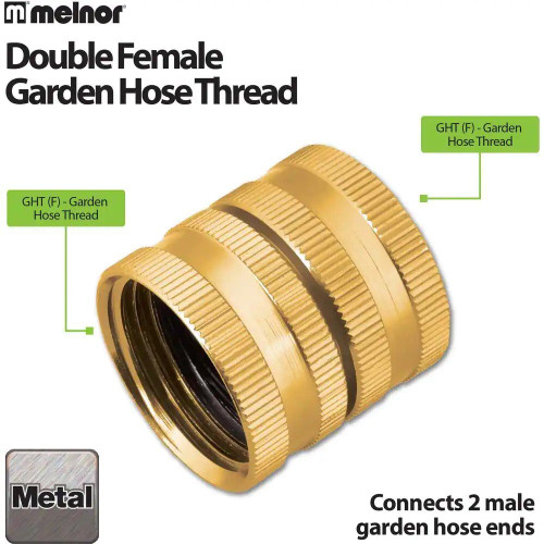 Melnor 59Z-FB  Double GHT Female Metal Connector Image 1