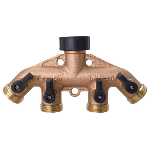 Melnor 9009  Metal 4-Way Hose Valve Image 0