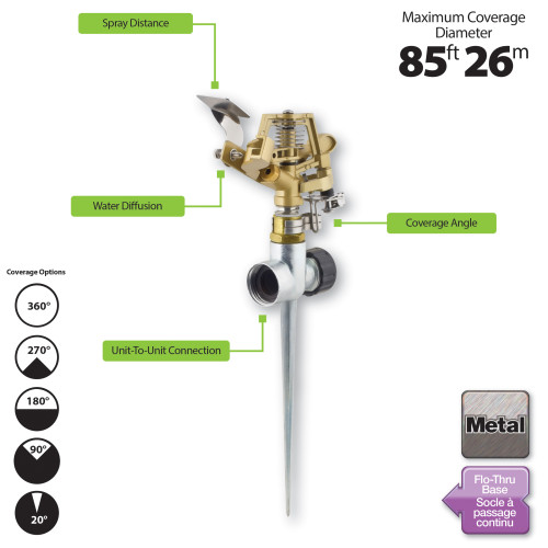 Melnor 9535C  Metal Pulsating Sprinkler with Spike Image 2
