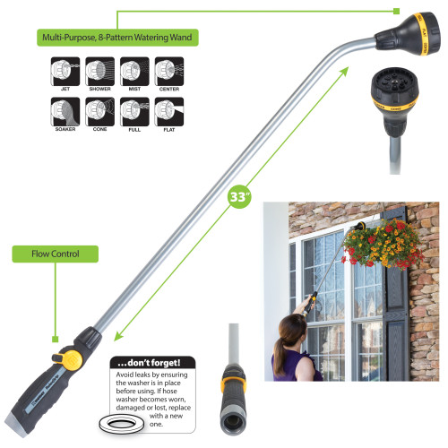 Melnor R8637  RelaxGrip 8-Pattern 33" Watering Wand Image 3