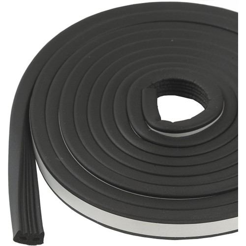 M-D Building Products 01033  All Climate - Auto & Marine 10' EPDM Rubber Weatherstrip with All Profile - Black Image 0