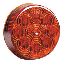 Maxxima M16280R  2-1/2" Round Red Clearance/Marker Light  8 LED's New Circular Pattern Image 0