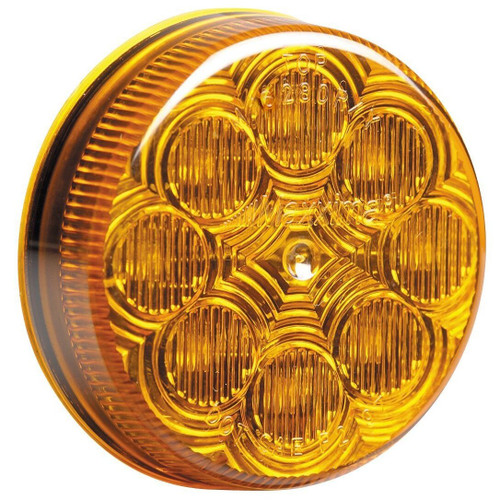 Maxxima M16280Y  2-1/2" Round Amber Clearance/Marker Light  8 LED's New Circular Pattern Image 0