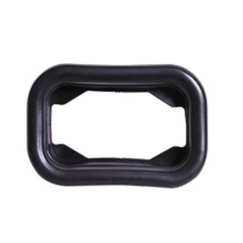 Maxxima M49700  5" x 3-1/2" Rectangular Black Vinyl Light Mounting Grommet Image 0