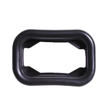 Maxxima M49700  5" x 3-1/2" Rectangular Black Vinyl Light Mounting Grommet Image 0