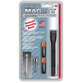 MagLite M3A016  2-AAA Mini MagLite Flashlight - Black (116-842) Image 2