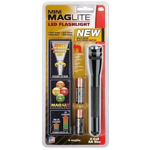 MagLite SP2201H   2-AA LED Mini MagLite with Holster - Black (153-050) Image 4