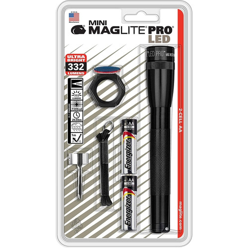 MagLite SP2P01C  Maglite LED Mini Pro Flashlight 2AA Black Image 0