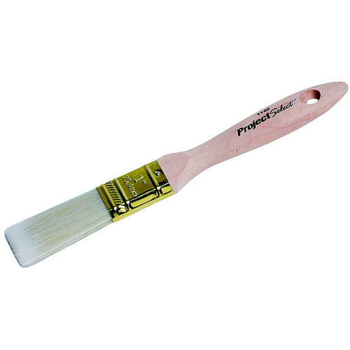 Linzer 1140-1  Project Select 1" Blended Polyester Flat Sash Paint Brush for All Paints & Stains Image 0