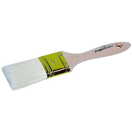 Linzer 1140-4  Project Select 4" Blended Polyester Flat Sash Paint Brush for All Paints & Stains Image 0
