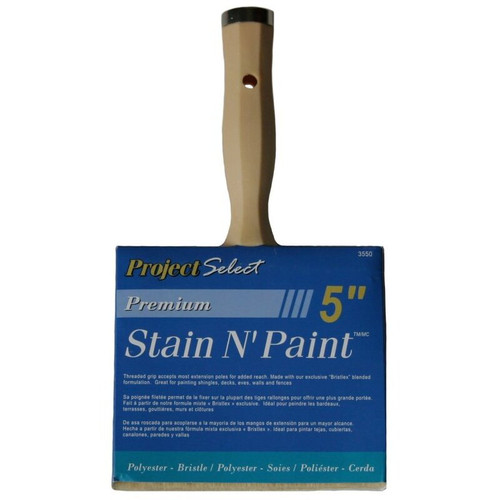 Linzer 3550-5  Project Select 5" Polyester Flat Trim Block Brush for Rough Surfaces Image 0