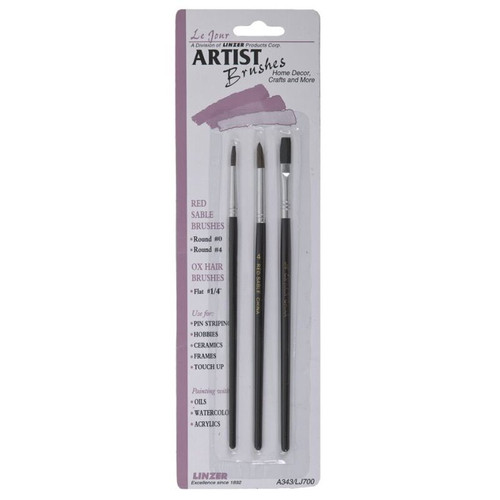 Linzer A343  Le Jour Artist 3 Piece Brush Set Image 0