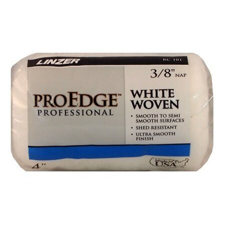 Linzer RC101-4  Pro Edge 3/8" x 4" White Woven Roller Cover  Image 0