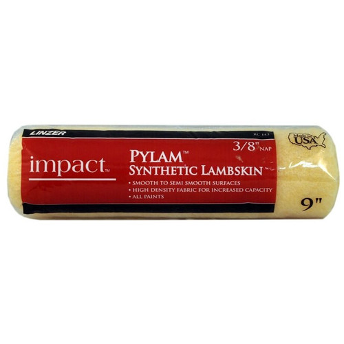 Linzer RC143  Impact 3/8" x 9" Pylam Synthetic Lambskin Roller Cover Image 0