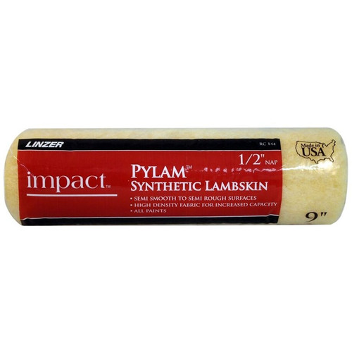 Linzer RC144  Impact 1/2" x 9" Pylam Synthetic Lambskin Roller Cover Image 0