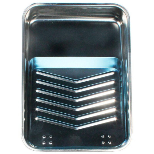 Linzer RM400  1 Quart Metal Paint Tray with Ladder Lock Grips for 7" to 9" Rollers Image 0