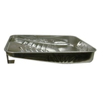 Linzer RM400  1 Quart Metal Paint Tray with Ladder Lock Grips for 7" to 9" Rollers Image 1