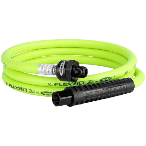Legacy HFZ1405YW2B  Flexzilla 1/4" x 5' Swivel Whip Air Hose with 1/4" MNPT Ball Swivel x 1/4" FNPT Image 0