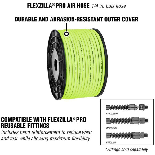 Legacy HFZ14250YW  Flexzilla 1/4" x 250' Air Hose - Bulk Spool Image 2